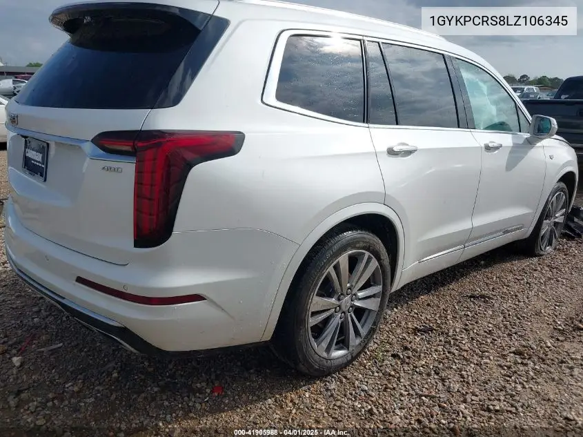 2020 Cadillac Xt6 Fwd Premium Luxury VIN: 1GYKPCRS8LZ106345 Lot: 41905988