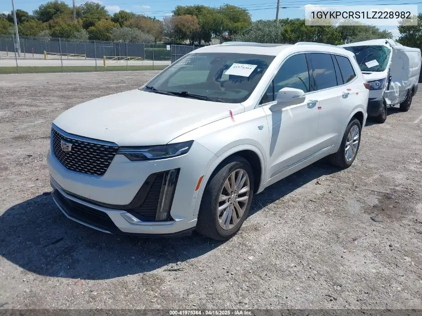 2020 Cadillac Xt6 Fwd Premium Luxury VIN: 1GYKPCRS1LZ228982 Lot: 41975364