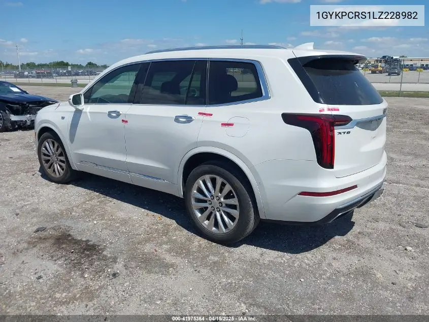 2020 Cadillac Xt6 Fwd Premium Luxury VIN: 1GYKPCRS1LZ228982 Lot: 41975364
