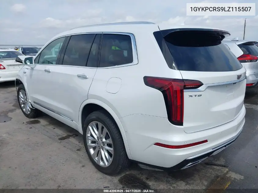 2020 Cadillac Xt6 Fwd Premium Luxury VIN: 1GYKPCRS9LZ115507 Lot: 42063929