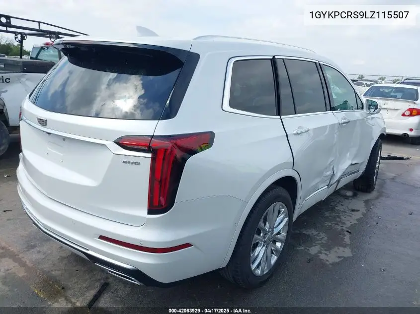 2020 Cadillac Xt6 Fwd Premium Luxury VIN: 1GYKPCRS9LZ115507 Lot: 42063929