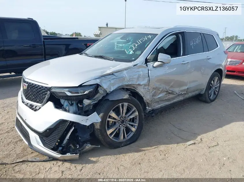 2020 Cadillac Xt6 Fwd Premium Luxury VIN: 1GYKPCRSXLZ136057 Lot: 42211514