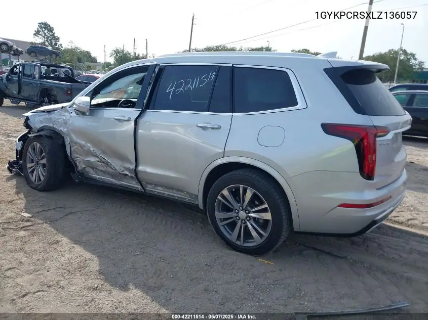 2020 Cadillac Xt6 Fwd Premium Luxury VIN: 1GYKPCRSXLZ136057 Lot: 42211514
