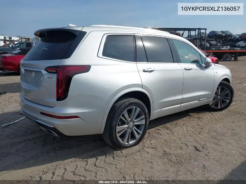 2020 Cadillac Xt6 Fwd Premium Luxury VIN: 1GYKPCRSXLZ136057 Lot: 42211514