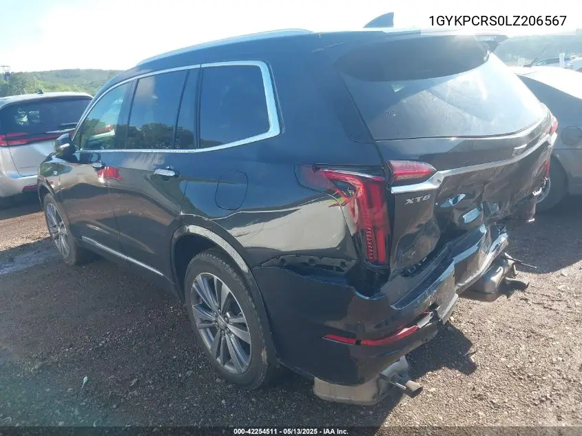 2020 Cadillac Xt6 Fwd Premium Luxury VIN: 1GYKPCRS0LZ206567 Lot: 42254511