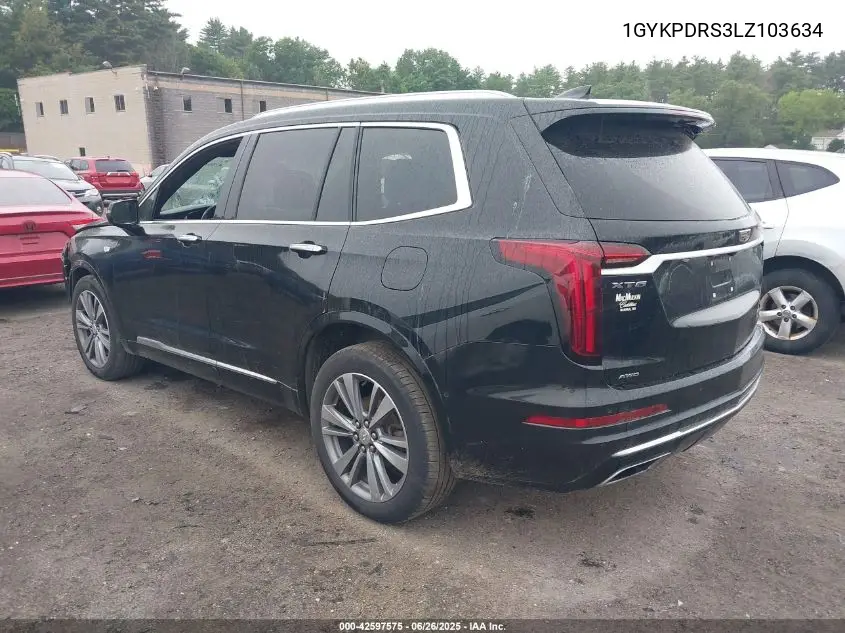 2020 Cadillac Xt6 Awd Premium Luxury VIN: 1GYKPDRS3LZ103634 Lot: 42597575