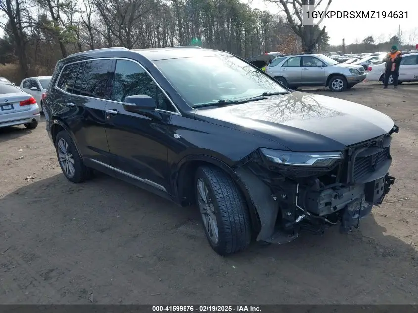 2021 Cadillac Xt6 Awd Premium Luxury VIN: 1GYKPDRSXMZ194631 Lot: 41599876