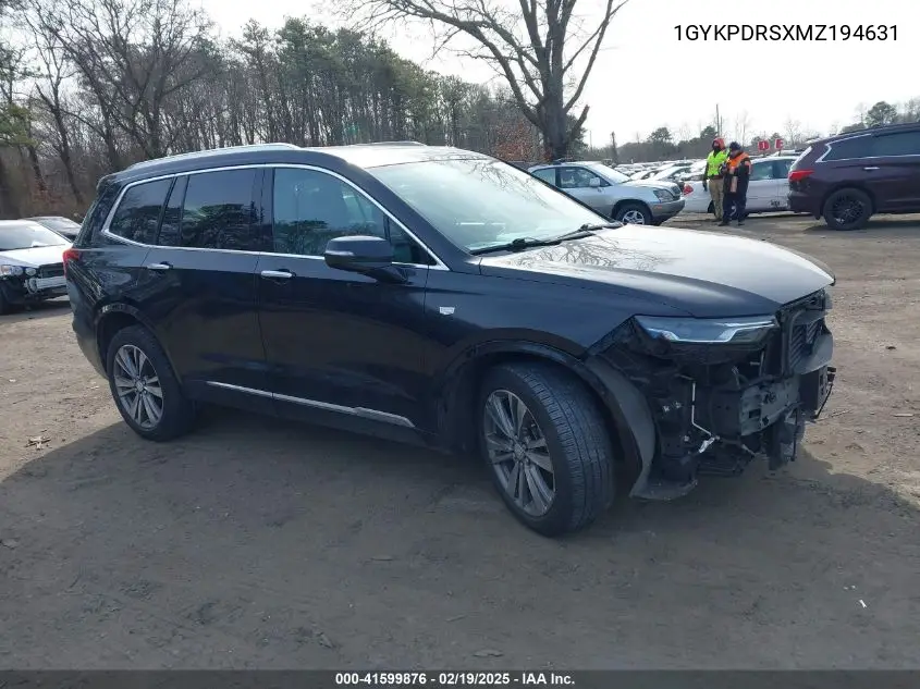 2021 Cadillac Xt6 Awd Premium Luxury VIN: 1GYKPDRSXMZ194631 Lot: 41599876