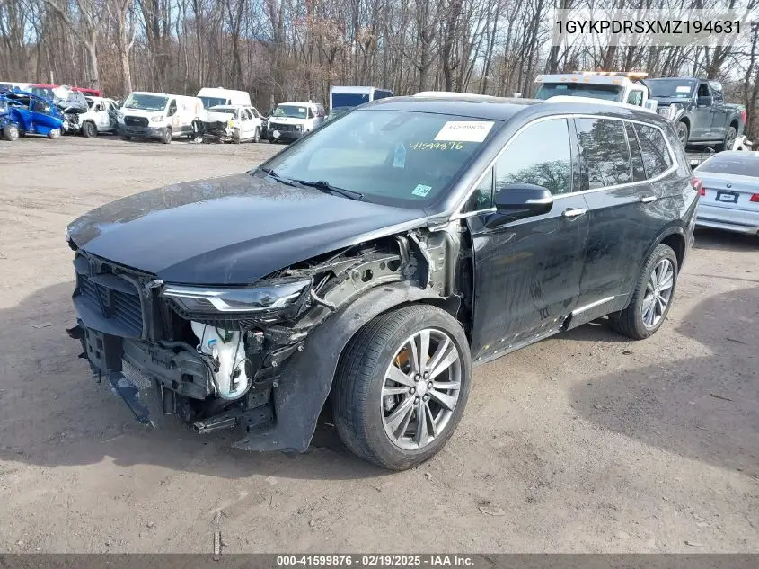 2021 Cadillac Xt6 Awd Premium Luxury VIN: 1GYKPDRSXMZ194631 Lot: 41599876