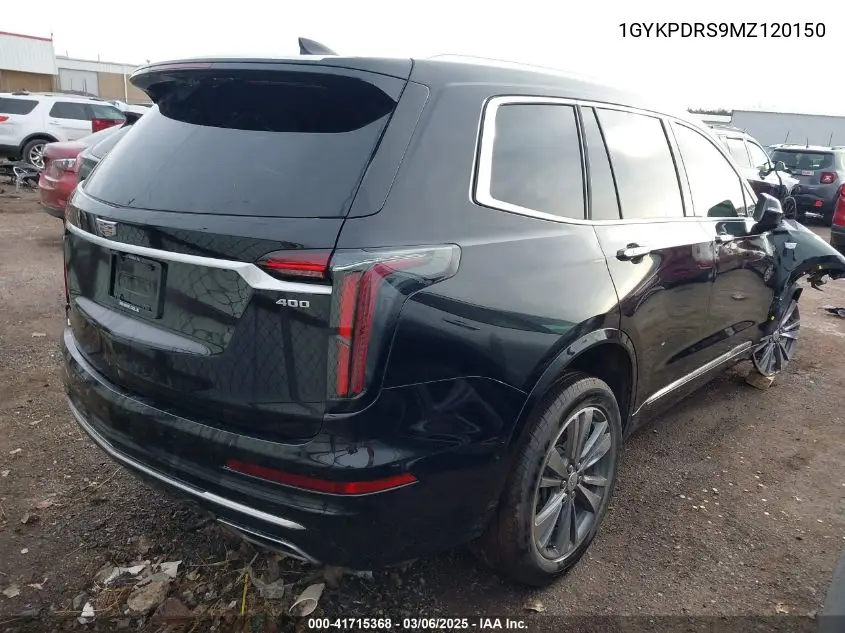 2021 Cadillac Xt6 Awd Premium Luxury VIN: 1GYKPDRS9MZ120150 Lot: 41715368