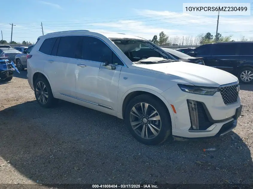 2021 Cadillac Xt6 Fwd Premium Luxury VIN: 1GYKPCRS6MZ230499 Lot: 41808404