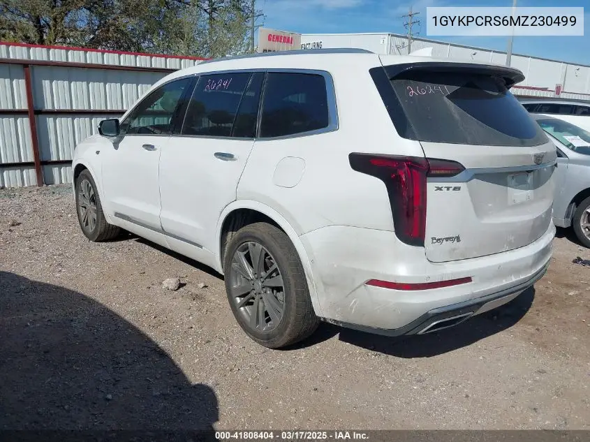 2021 Cadillac Xt6 Fwd Premium Luxury VIN: 1GYKPCRS6MZ230499 Lot: 41808404