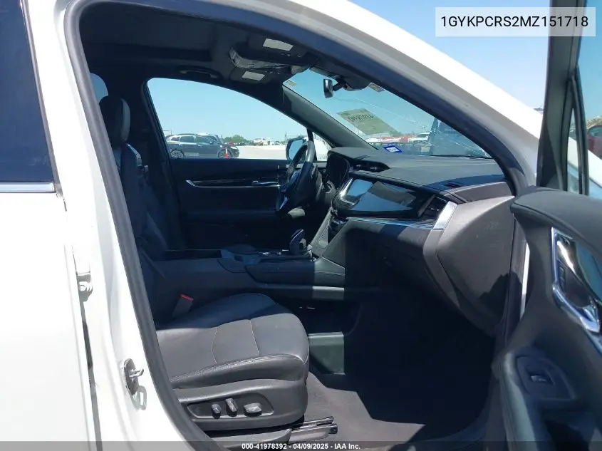 2021 Cadillac Xt6 Fwd Premium Luxury VIN: 1GYKPCRS2MZ151718 Lot: 41978392