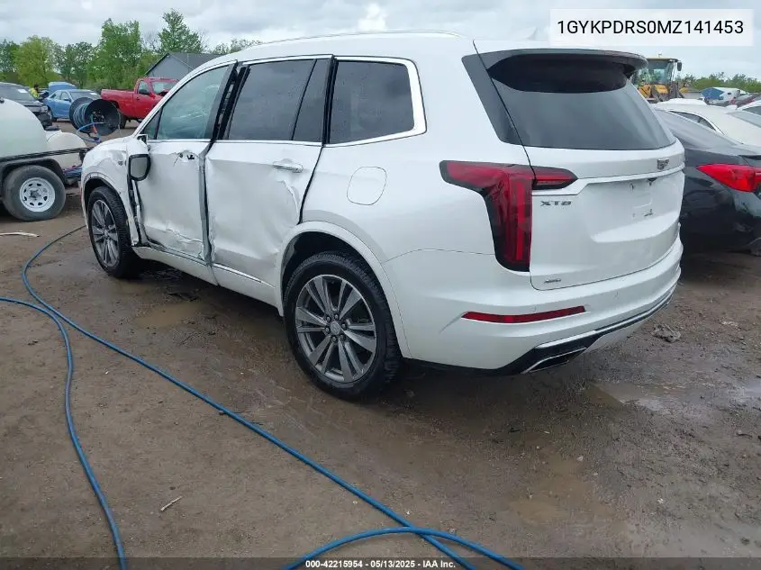 2021 Cadillac Xt6 Awd Premium Luxury VIN: 1GYKPDRS0MZ141453 Lot: 42215954