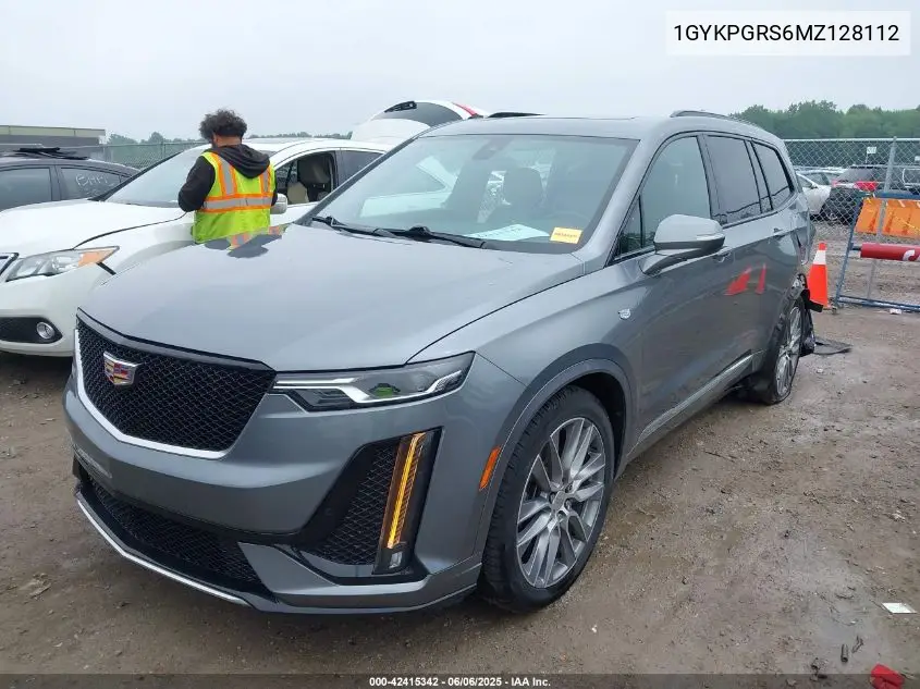 2021 Cadillac Xt6 Awd Sport VIN: 1GYKPGRS6MZ128112 Lot: 42415342