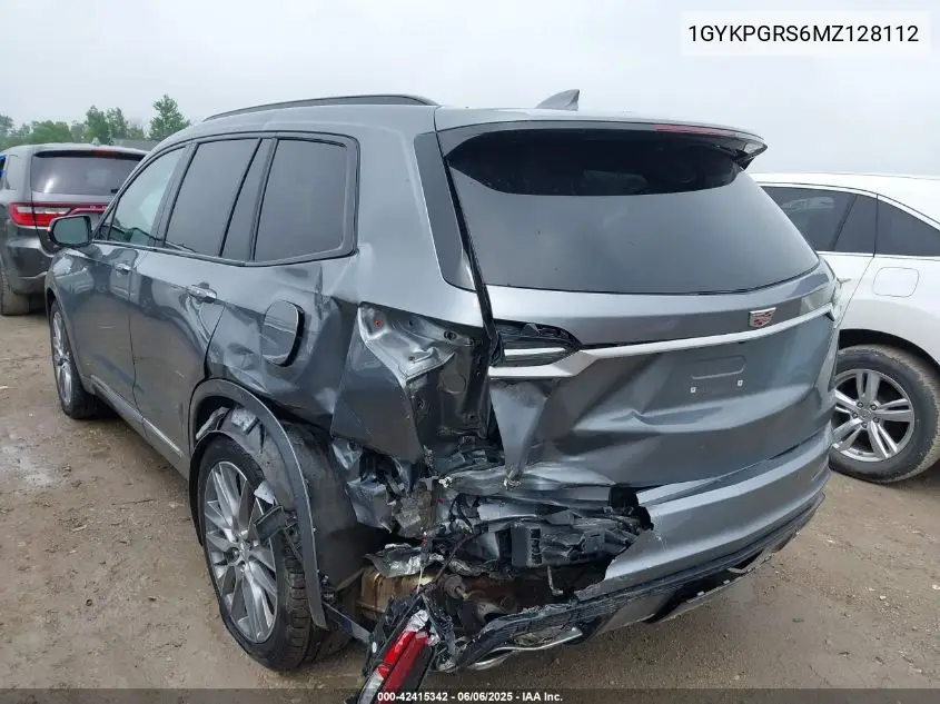 2021 Cadillac Xt6 Awd Sport VIN: 1GYKPGRS6MZ128112 Lot: 42415342