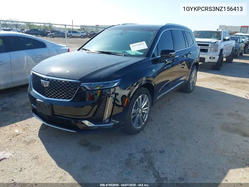 2022 Cadillac Xt6 Fwd Premium Luxury VIN: 1GYKPCRS3NZ156413 Lot: 41952856