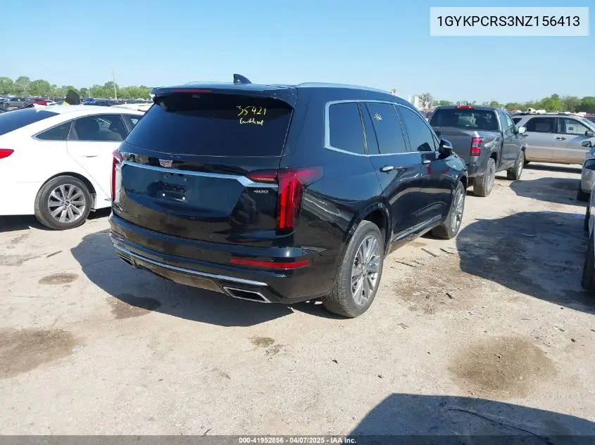 2022 Cadillac Xt6 Fwd Premium Luxury VIN: 1GYKPCRS3NZ156413 Lot: 41952856