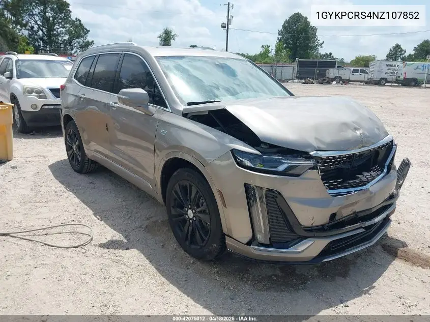 2022 Cadillac Xt6 Fwd Premium Luxury VIN: 1GYKPCRS4NZ107852 Lot: 42075012
