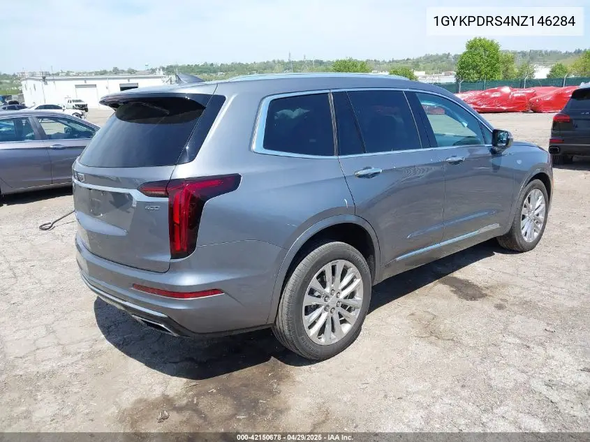 2022 Cadillac Xt6 Awd Premium Luxury VIN: 1GYKPDRS4NZ146284 Lot: 42150678