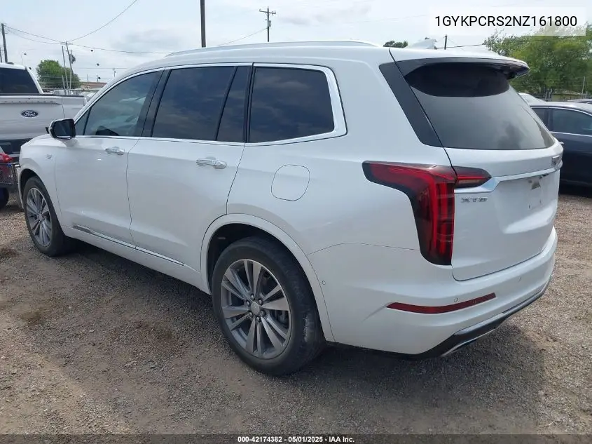 2022 Cadillac Xt6 Fwd Premium Luxury VIN: 1GYKPCRS2NZ161800 Lot: 42174382