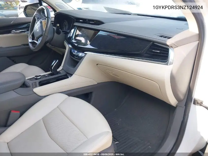 2022 Cadillac Xt6 Awd Premium Luxury VIN: 1GYKPDRS3NZ124924 Lot: 42215418