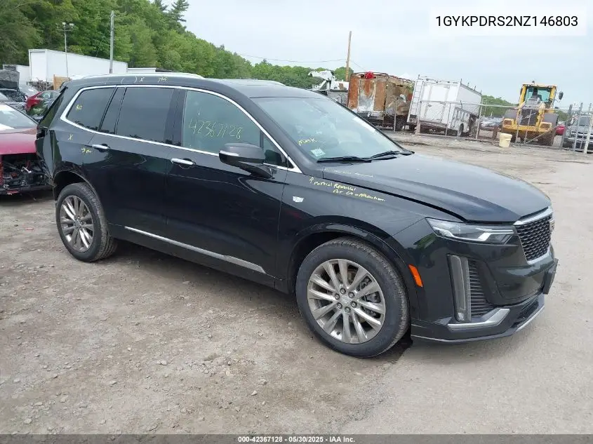 2022 Cadillac Xt6 Awd Premium Luxury VIN: 1GYKPDRS2NZ146803 Lot: 42367128