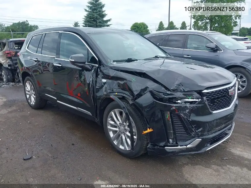 2022 Cadillac Xt6 Awd Premium Luxury VIN: 1GYKPDRS6NZ156380 Lot: 42542067