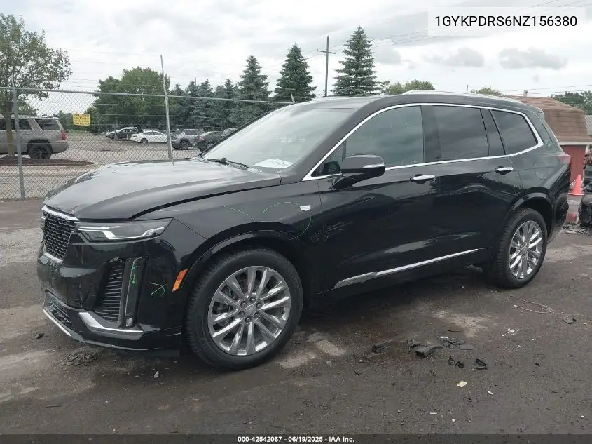2022 Cadillac Xt6 Awd Premium Luxury VIN: 1GYKPDRS6NZ156380 Lot: 42542067