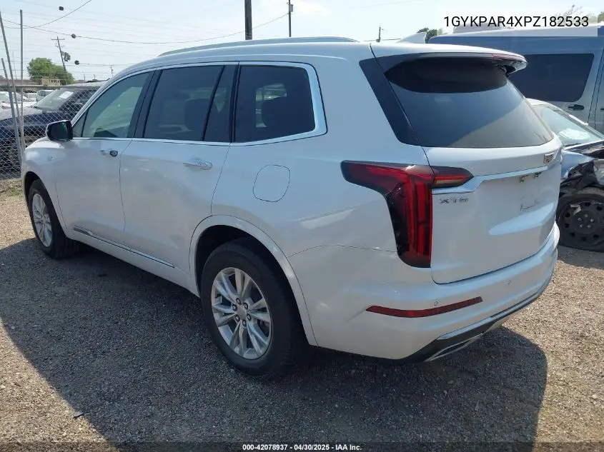 2023 Cadillac Xt6 Fwd Luxury VIN: 1GYKPAR4XPZ182533 Lot: 42078937