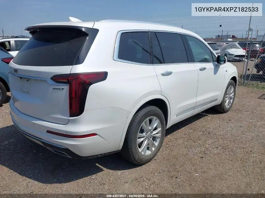 2023 Cadillac Xt6 Fwd Luxury VIN: 1GYKPAR4XPZ182533 Lot: 42078937