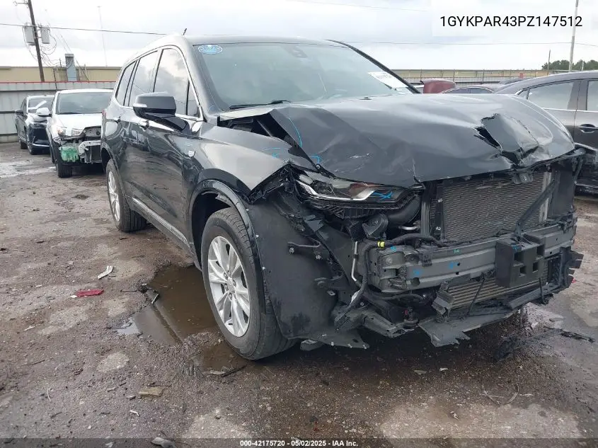 2023 Cadillac Xt6 Fwd Luxury VIN: 1GYKPAR43PZ147512 Lot: 42175720