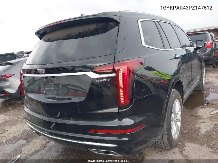 2023 Cadillac Xt6 Fwd Luxury VIN: 1GYKPAR43PZ147512 Lot: 42175720