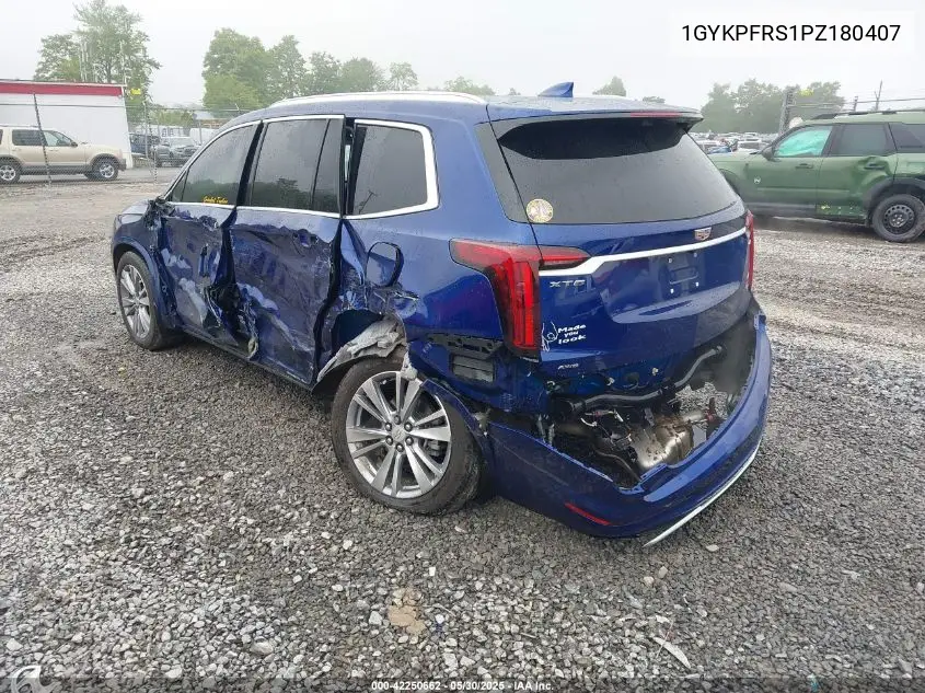 2023 Cadillac Xt6 Awd Premium Luxury VIN: 1GYKPFRS1PZ180407 Lot: 42250662