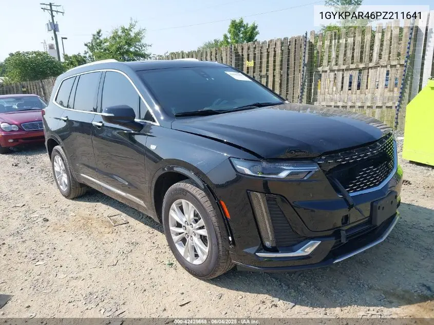 2023 Cadillac Xt6 Fwd Luxury VIN: 1GYKPAR46PZ211641 Lot: 42425668