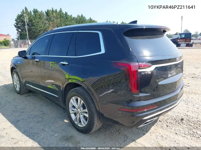 2023 Cadillac Xt6 Fwd Luxury VIN: 1GYKPAR46PZ211641 Lot: 42425668