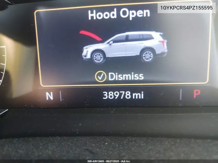 2023 Cadillac Xt6 Fwd Premium Luxury VIN: 1GYKPCRS4PZ155595 Lot: 42612405