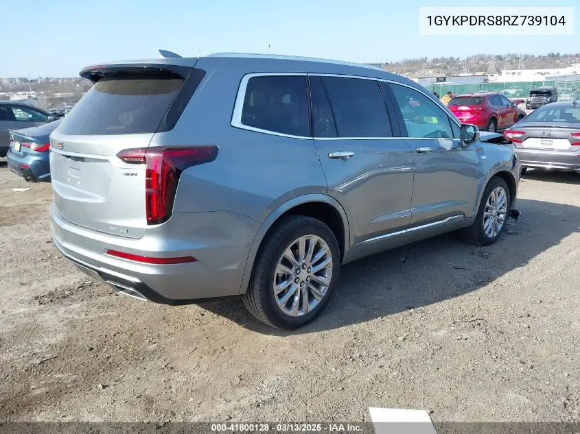 2024 Cadillac Xt6 Awd Premium Luxury VIN: 1GYKPDRS8RZ739104 Lot: 41800128