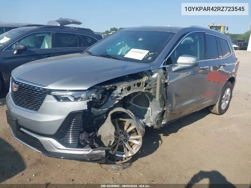 2024 Cadillac Xt6 Fwd Luxury VIN: 1GYKPAR42RZ723545 Lot: 42395902