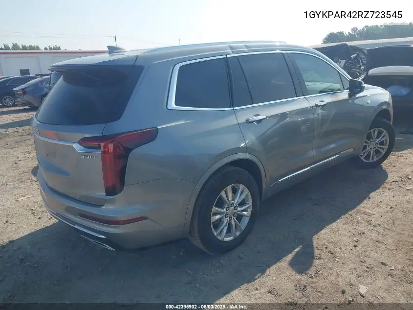 2024 Cadillac Xt6 Fwd Luxury VIN: 1GYKPAR42RZ723545 Lot: 42395902