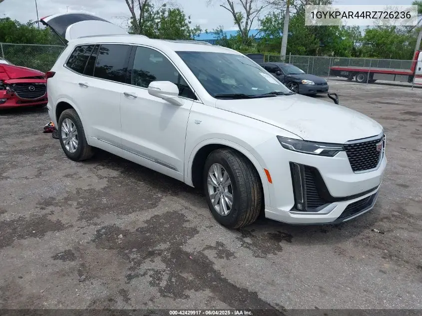 2024 Cadillac Xt6 Fwd Luxury VIN: 1GYKPAR44RZ726236 Lot: 42429917