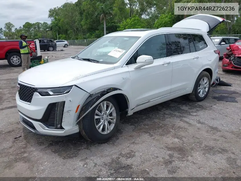 2024 Cadillac Xt6 Fwd Luxury VIN: 1GYKPAR44RZ726236 Lot: 42429917