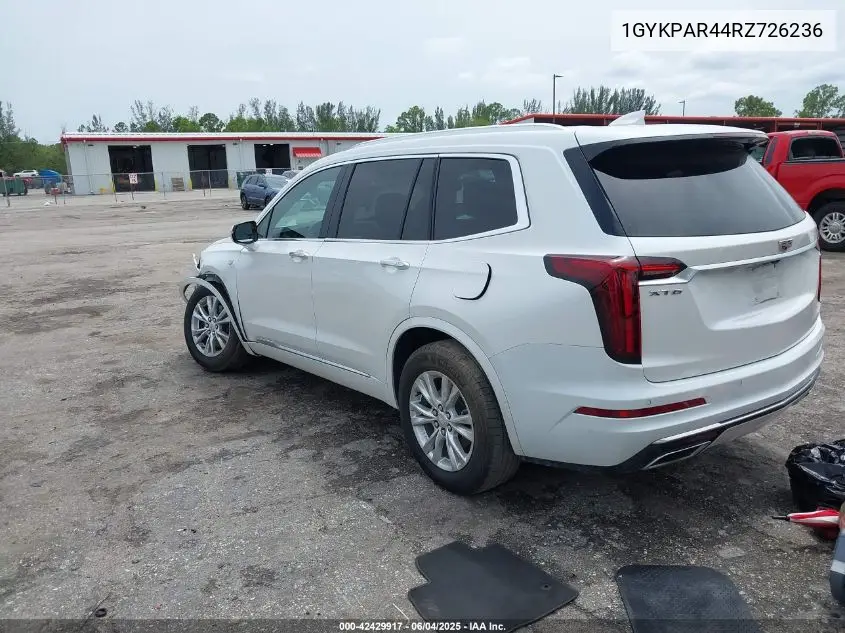 2024 Cadillac Xt6 Fwd Luxury VIN: 1GYKPAR44RZ726236 Lot: 42429917