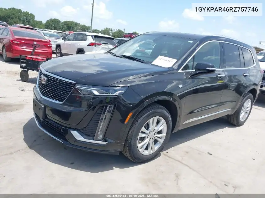 2024 Cadillac Xt6 Fwd Luxury VIN: 1GYKPAR46RZ757746 Lot: 42510141
