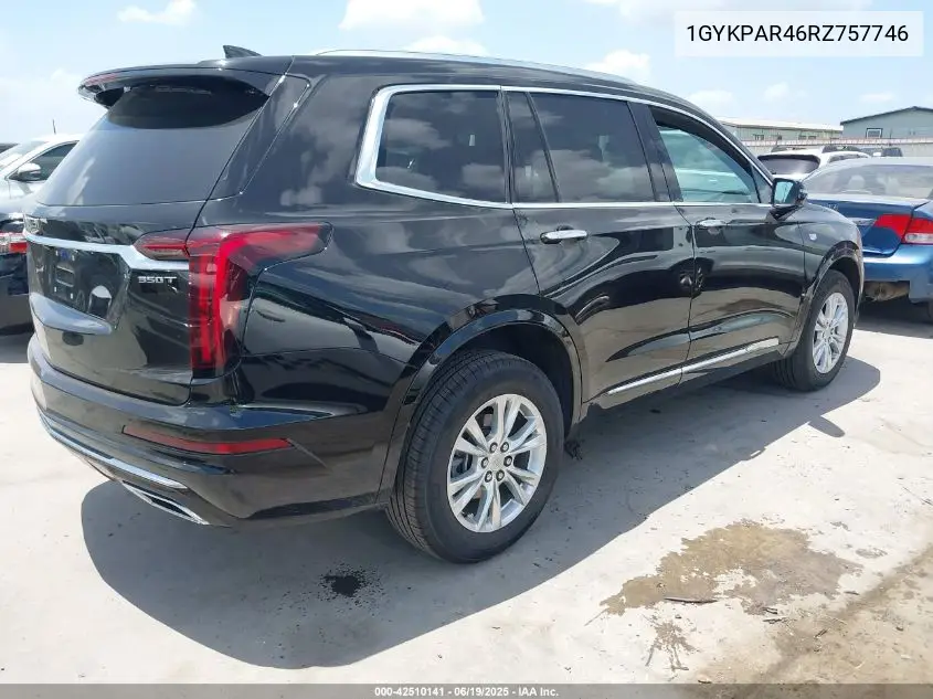 2024 Cadillac Xt6 Fwd Luxury VIN: 1GYKPAR46RZ757746 Lot: 42510141