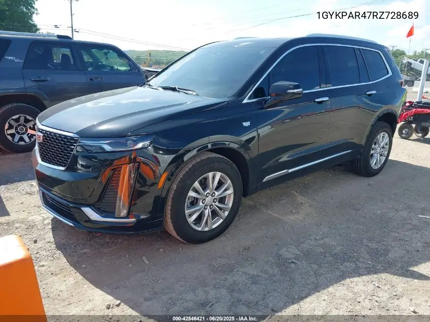 2024 Cadillac Xt6 Fwd Luxury VIN: 1GYKPAR47RZ728689 Lot: 42546421