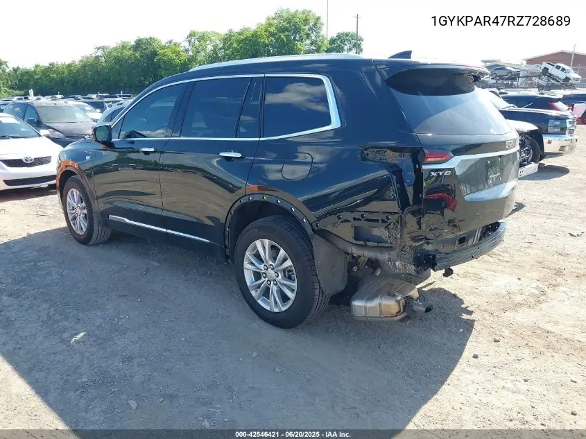 2024 Cadillac Xt6 Fwd Luxury VIN: 1GYKPAR47RZ728689 Lot: 42546421