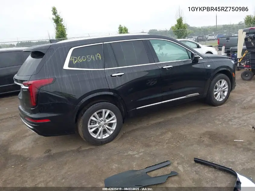 2024 Cadillac Xt6 Awd Luxury VIN: 1GYKPBR45RZ750986 Lot: 42605419