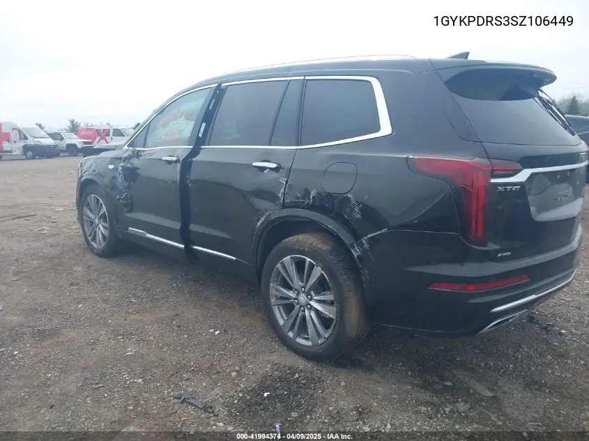 2025 Cadillac Xt6 Awd Premium Luxury VIN: 1GYKPDRS3SZ106449 Lot: 41994374