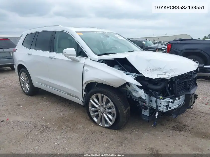 2025 Cadillac Xt6 Fwd Premium Luxury VIN: 1GYKPCRS5SZ133551 Lot: 42163948